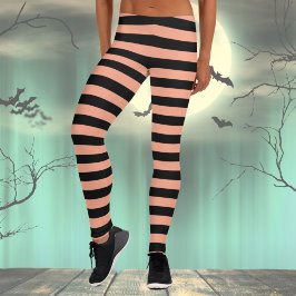 Aesthetic Black & Beige Leggings