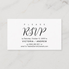 Aesthetic Black Script, Bröllop OSA Response Tilläggskort