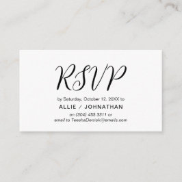 Aesthetic Black Script, Bröllop OSA Response Tilläggskort