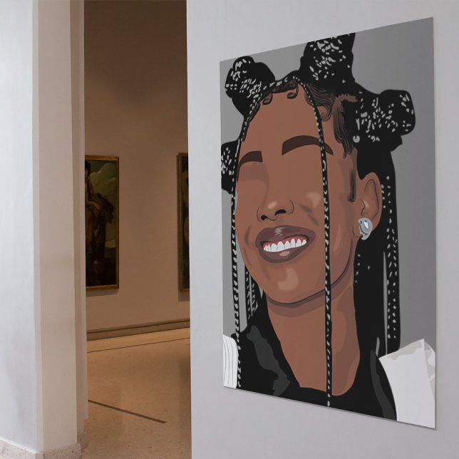 Aesthetic Black skin girl, Marsai Martin leende ar Poster (Skapare uppladdad)