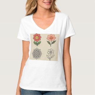Aesthetic Blommigt Fusion T-Shirt