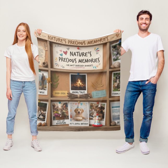 Aesthetic Blurred Nature & Pets Memory Box Fleecefilt (På plats)