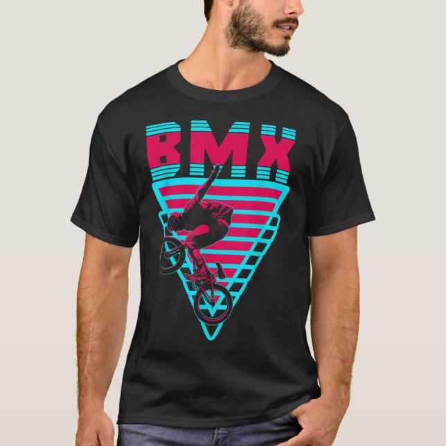 Aesthetic BMX Freestyle Biking Stunts T Shirt (Framsida)