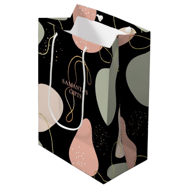 Aesthetic Boho Geometric Organic Shapes Mönster (Framsidan Vinklad)