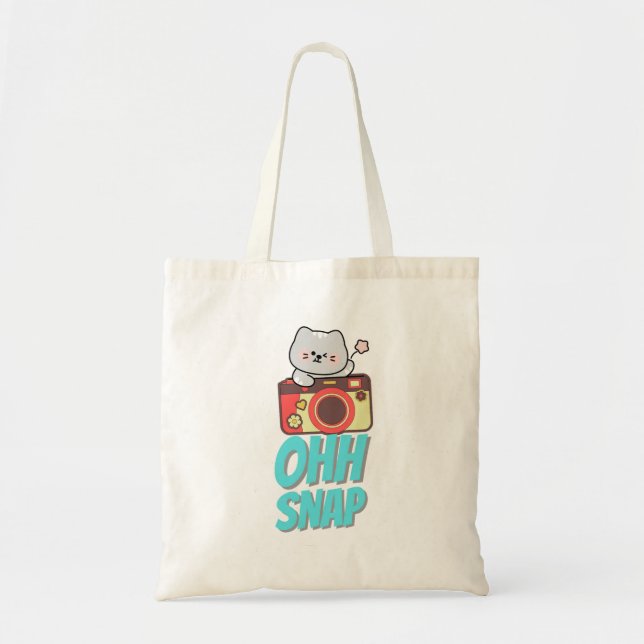 Aesthetic Camera quote Tote Bag  Tygkasse (Framsidan)