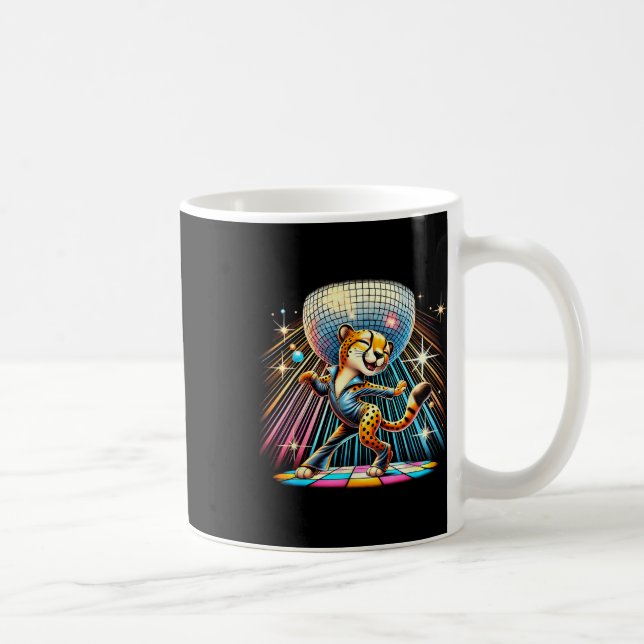 Aesthetic Cheetah Disco Dancer Spooky Dance Kids H Kaffemugg (Höger)