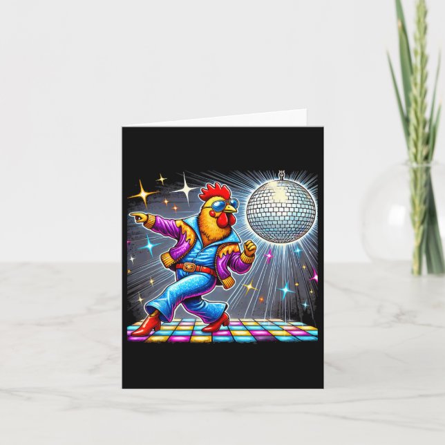 Aesthetic Chicken Dancing Disco Kort (Framsida)
