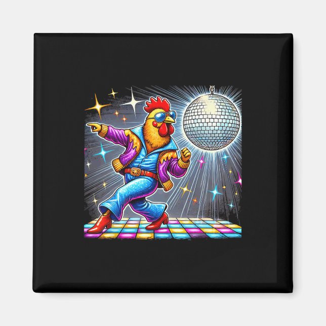 Aesthetic Chicken Dancing Disco Magnet (Framsidan)