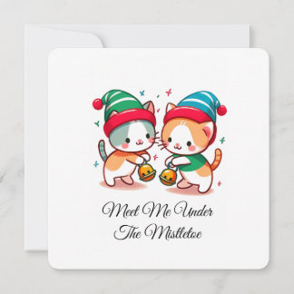 Aesthetic Christmas Pattern Santa Candy Minimalist Inbjudningar