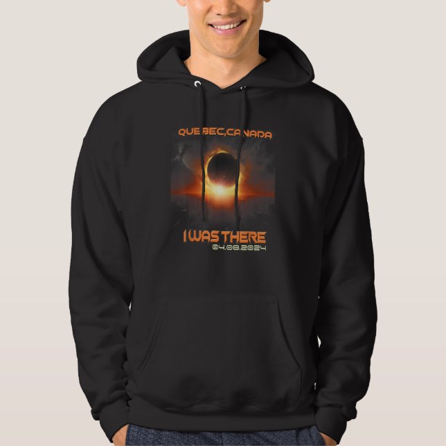 Aesthetic Cityscape Total Solar Eclipse 2024 Quebe Hoodie (Framsida)