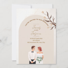 Aesthetic classy wedding invitation inbjudningar
