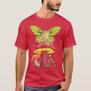 Aesthetic Cottagecore Frog Mushroom Fungi Fairycor T Shirt