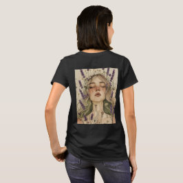 Aesthetic Cottagecore Girl with Wildflowers Art T Shirt
