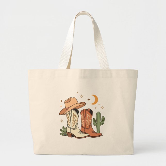 Aesthetic Cowgirl  Pastel Western Desert Vibes  Jumbo Tygkasse (Framsidan)