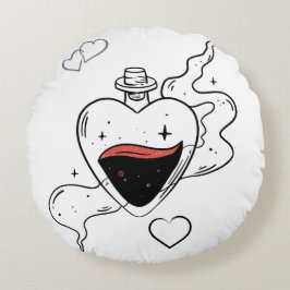 Aesthetic Cozy Pillow for Home & Bedroom Decor Rund Kudde