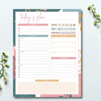 Aesthetic Daily To Do List-planerare ej uppdaterad Anteckningsblock