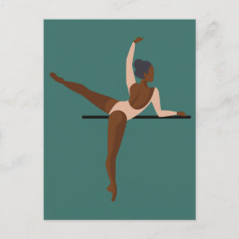 Aesthetic Dancing Ballerina Vykort