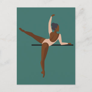 Aesthetic Dancing Ballerina Vykort