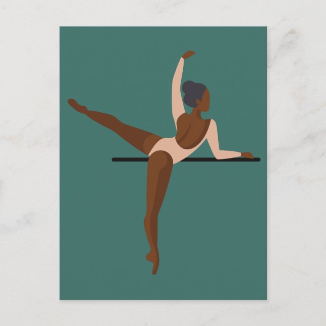 Aesthetic Dancing Ballerina Vykort (Framsida)
