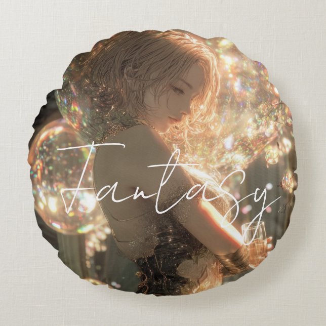 Aesthetic / Dark Fantasy Art Rund Kudde (Framsidan)