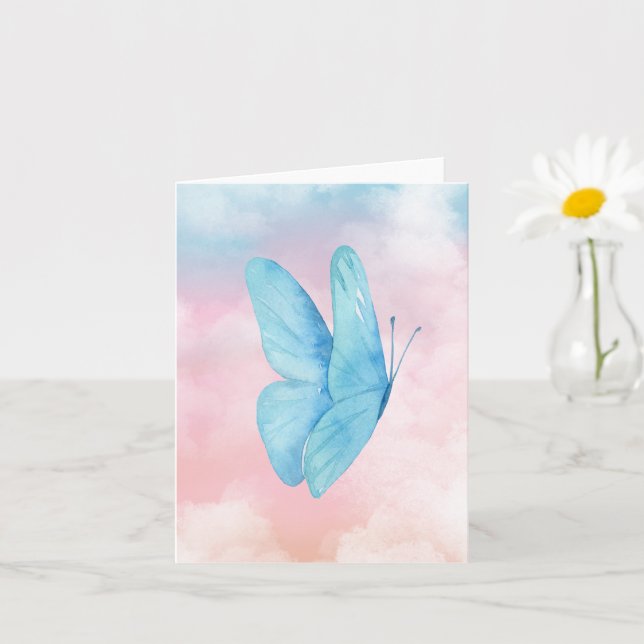 Aesthetic dreamamy butterfly kort (Liten växt)