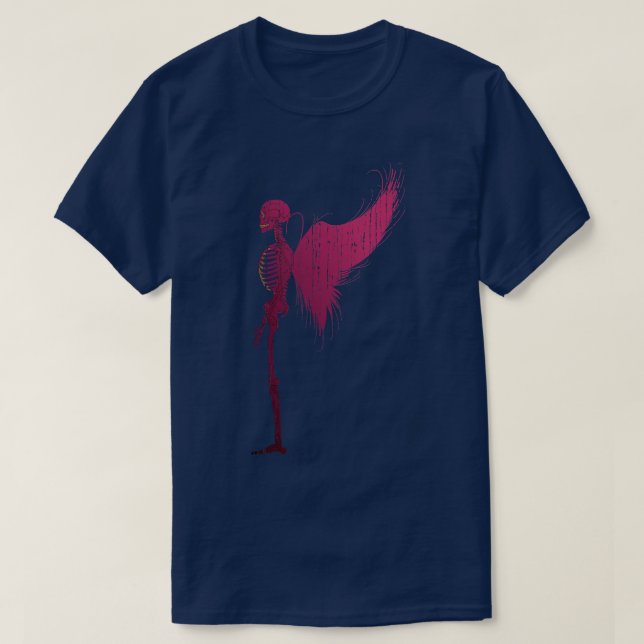 Aesthetic Fairy Skeleton Mörk Goth Witchy Goblinco T Shirt (Design framsida)