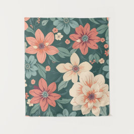 Aesthetic Floral Design Tapestry