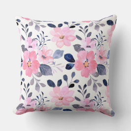 Aesthetic Floral Throw Pillow Kudde