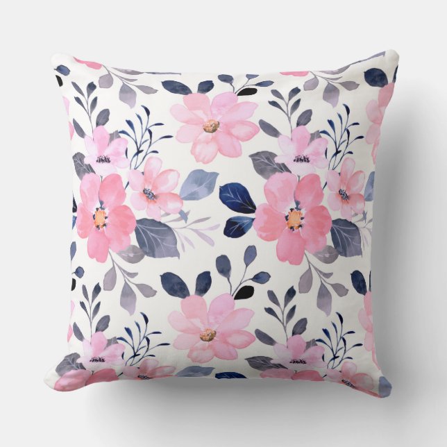 Aesthetic Floral Throw Pillow Kudde (Framsida)