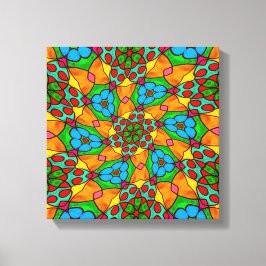 Aesthetic Flowers Mönster Canvastryck