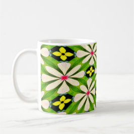Aesthetic Flowers Mönster Kaffemugg