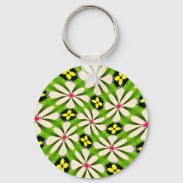 Aesthetic Flowers Mönster Nyckelring