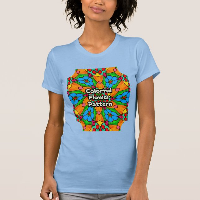 Aesthetic Flowers Mönster T Shirt (Framsida)