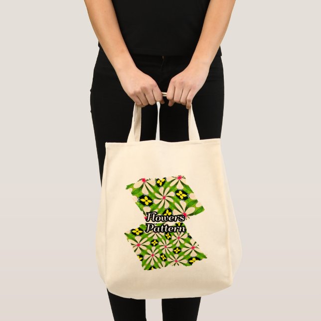 Aesthetic Flowers Mönster Tygkasse (Framsida (produkt))