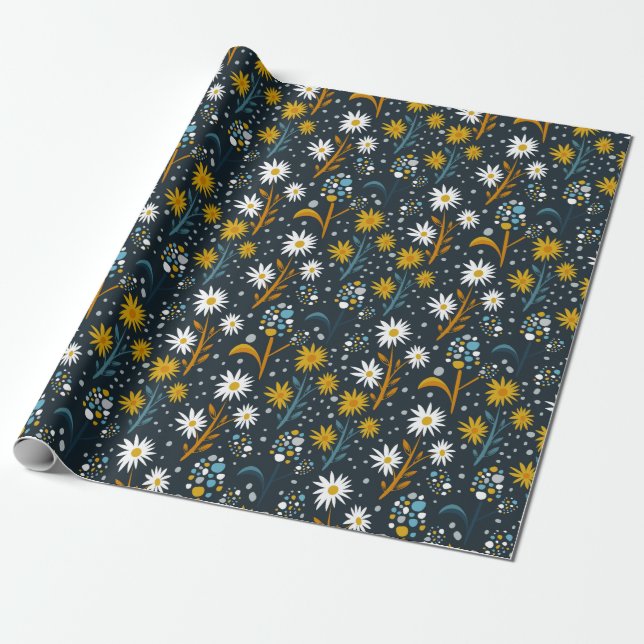 Aesthetic Flowers Presentpapper (Utrullad)