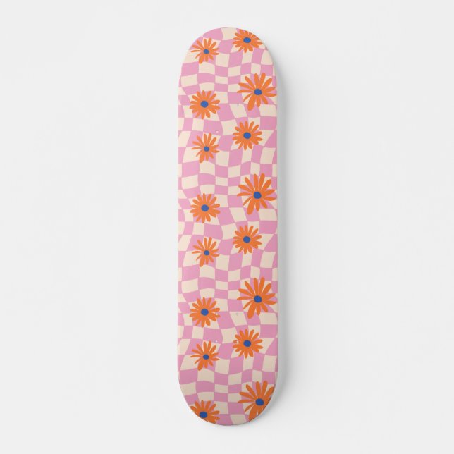 Aesthetic Flowers Skateboard Design (Framsida)