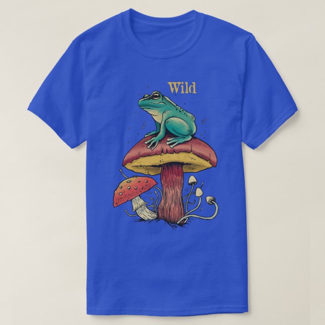 Aesthetic Frog Mushroom Fungi Vild T Shirt (Design framsida)