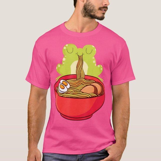 Aesthetic Frog Ramen T Shirt (Framsida)