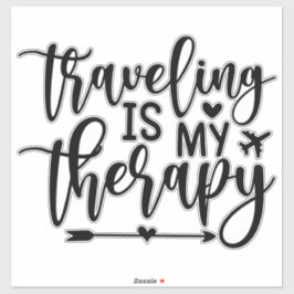 Aesthetic Funny Travel Quote Calligraphy Klistermärken