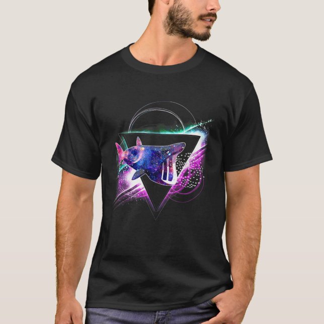 Aesthetic Galaxy Being Shark T Shirt (Framsida)