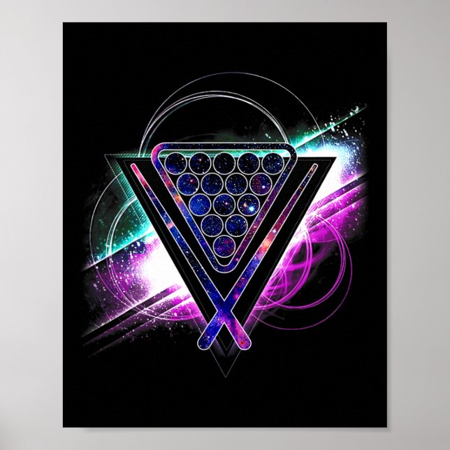 Aesthetic Galaxy Billiards Poster (Framsidan)