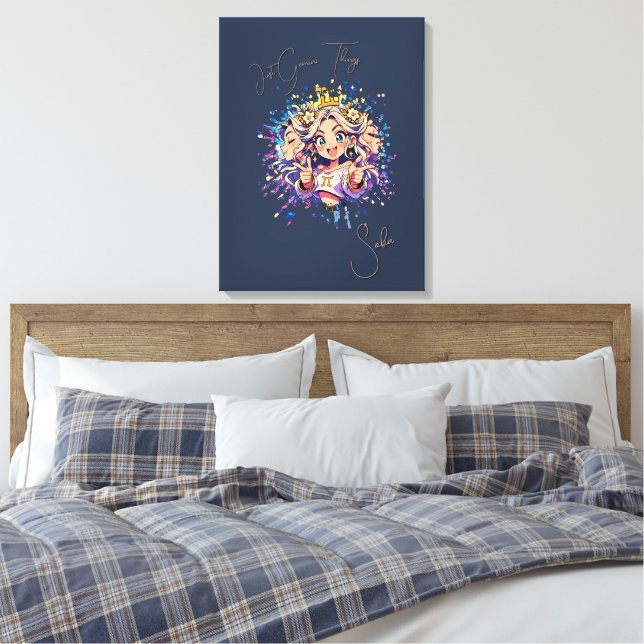 Aesthetic Gemini Anime Custom Canvas Art (Insitu (sovrum))