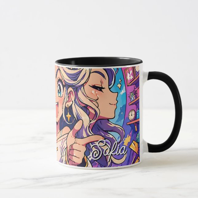 Aesthetic Gemini Anime Custom Combo Mug Mugg (Höger)
