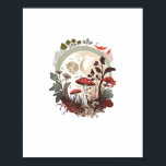 Aesthetic Goblincore And Cottagecore Mushroom Sere Poster<br><div class="desc">Aesthetic Goblincore And Cottagecore Mushroom Serene Art: A serene art piece of mushrooms within goblincore balance. Ideal for tranquil moods. Harmonious,  light,  and thoughtful.</div>