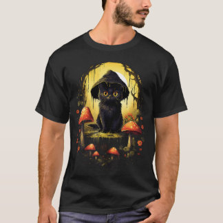 Aesthetic Goblincore And Dark Cottagecore Cat Unde T Shirt
