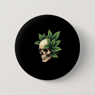 Aesthetic Goth Grunge Skull Tropical Monstera Leaf Knapp
