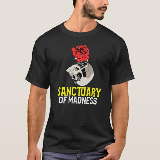 Aesthetic Goth Skull Ro Gothic T Shirt (Framsida)