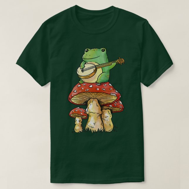 Aesthetic Guitar Goblincore Natur Magic Fungi Pr T Shirt (Design framsida)
