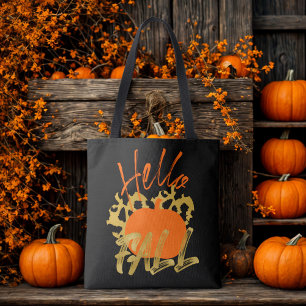 Aesthetic Hej Fall Snyggt Typography Black Tygkasse