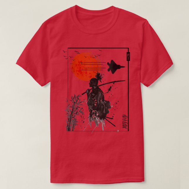 Aesthetic Japan Samurai Koreanska Vaporwave Clothe T Shirt (Design framsida)